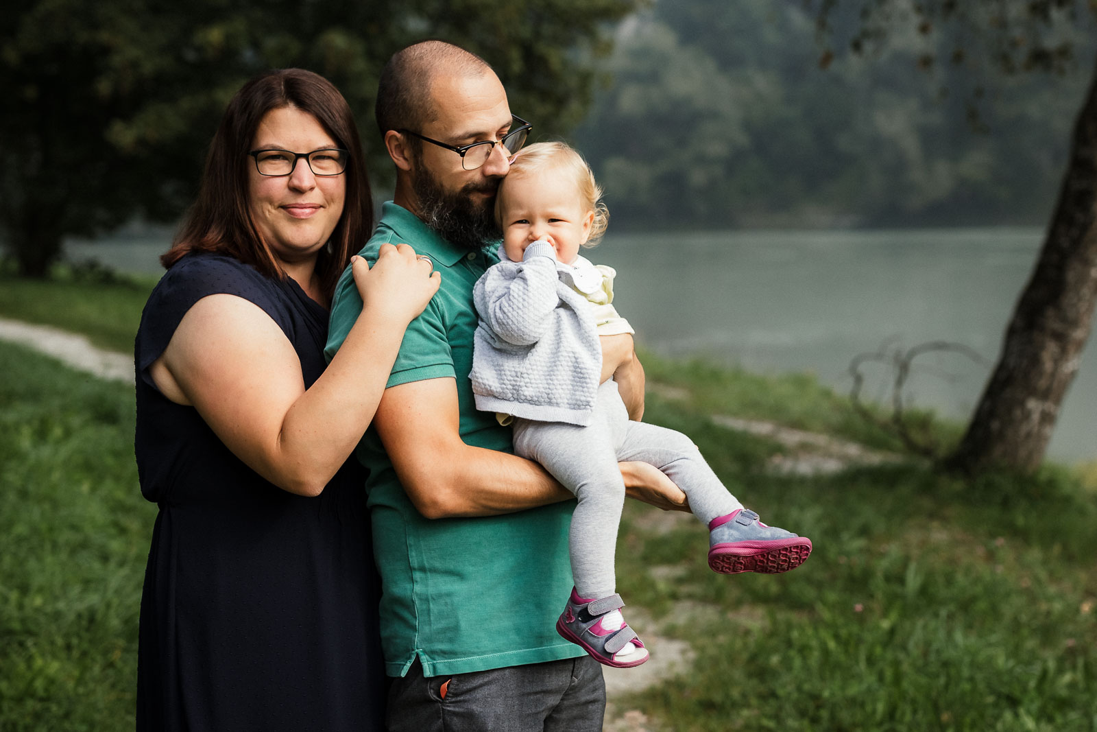Familienfotografie die Lichtzeichnerin in Wasserburg am Inn 5-köpfige Familie Outdoor